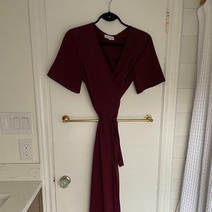 Maroon Park and Fifth Wrap Dress